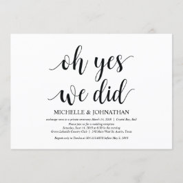 ああyes、我々は、結婚の駆け出し招待状 招待状