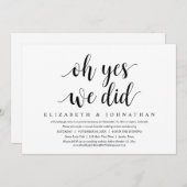 ああyes、私たちは行った、結婚のエロペメントディナー踊り 招待状 (正面/裏面)