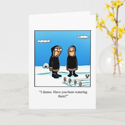 あいさおもしろいせ考えカードのユーモア カード (黄色い花)