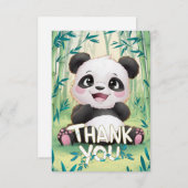 あいさつかわいらしきパンダ サンキューカード (正面/裏面)