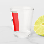 あいさつイタリアンつメッセージ赤白グリーン付きフラグ ショットグラス (右)
