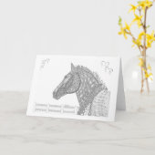 あいさつウマ科のカード カード (黄色い花)