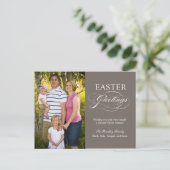 あいさつエレガント文イースターフォトカードポストカード シーズンポストカード (スタンド正面)