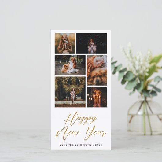 あいさつカスタム文フォトコラージュ カード (スタンド正面)