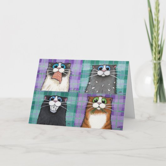 あいさつカードがない猫たち カード (正面)