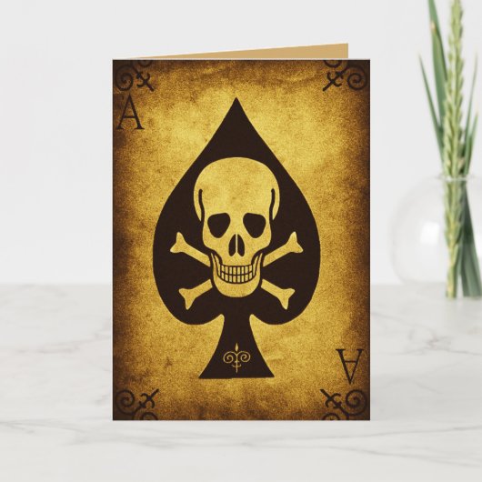 あいさつカードスペードの死亡 カード (正面)