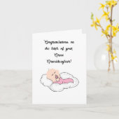 あいさつカード：おめでとう素晴らし祖父母 カード (黄色い花)