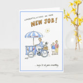あいさつカード – 新しい仕事おめでとう！ カード (黄色い花)