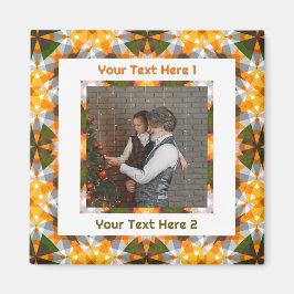 あいさつパーソナライズされたつ写真オレンジのお父さんの日 マグネット