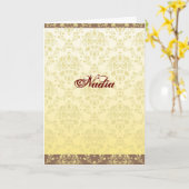 あいさつパーソナライズされたカード カード (黄色い花)
