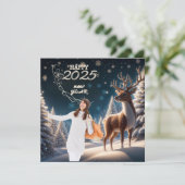 あいさつパーソナライズされたカード:冬のワンダーランド シーズンカード (スタンド正面)