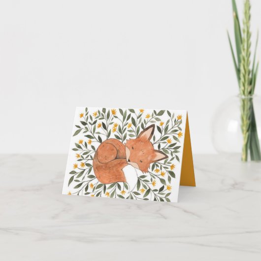 あいさつパーソナライズされたカード – 怠惰春の日 サンキューカード (正面)