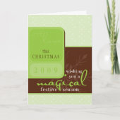 あいさつパーソナライズされたカード：：魔法のスノーフレーク2 シーズンカード (正面)