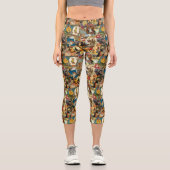 あいさつビクトリアンとハロウィーンカボチャのシール カプリレギンス (正面)