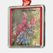 あいさつプレミアムスクエアオーナメント メタルオーナメント (左)