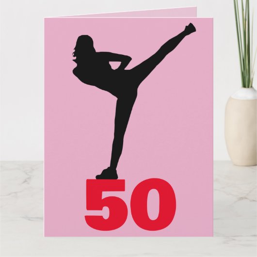 あいさつ文おもしろい書50番誕生日 サンキューカード (正面)