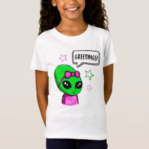 あいさつ文エイリアン Tシャツ