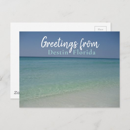 あいさつ文カスタムビーチ先休暇 ポストカード (正面/裏面)