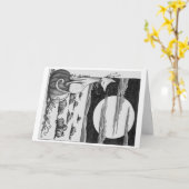 あいさつ文：ハロウィーンの原 カード (黄色い花)