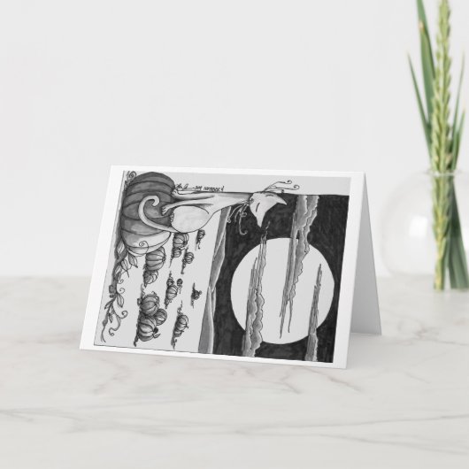 あいさつ文：ハロウィーンの原 カード (正面)