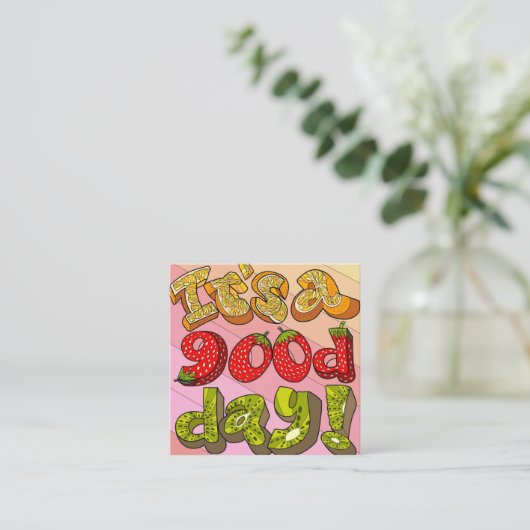 あいさつ最高のカード スクエア名刺 (スタンド正面)