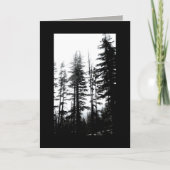 あいさつ空白のカードのメモB & Wフォトパインの木 カード (正面)