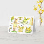 あいさつ空白のカード カード (黄色い花)