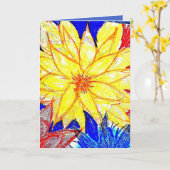 あいさつ空白のカード カード (黄色い花)