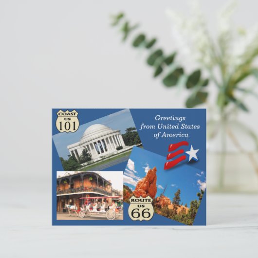 あいさつ統一された州 – はがき (スタンド正面)