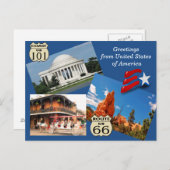 あいさつ統一された州 – はがき (正面/裏面)