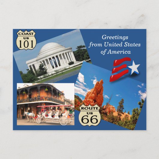 あいさつ統一された州 – はがき (正面)