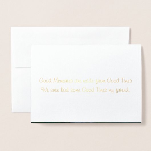 あいさつ考えきカード 箔カード (封筒付き正面)