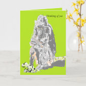 あいさつ考えるカード カード (黄色い花)