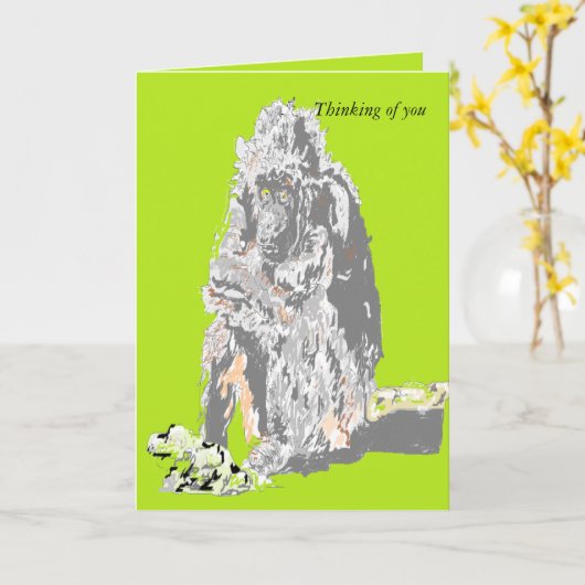 あいさつ考えるカード カード (黄色い花)