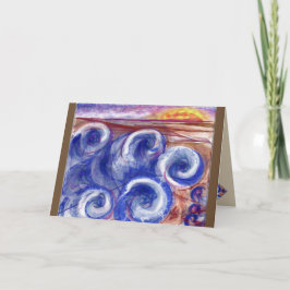 あいさつ転がきカードの考え波が カード