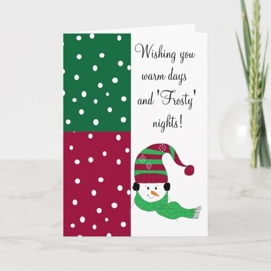 あいさつ霜の降りたつ – カード (正面)