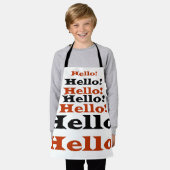 あいさつ エプロン (着用した状態)