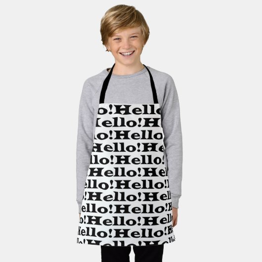 あいさつ エプロン (着用した状態)