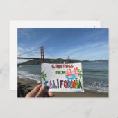 あいさつ…カリフォルニア州! ポストカード (正面/裏面)