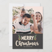 あいさはっきりしたい写真クリスマスカード 招待状 (正面)