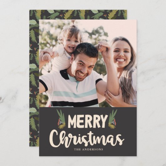 あいさはっきりしたい写真クリスマスカード 招待状 (正面/裏面)