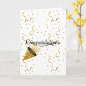 あいさエレガントん（おめでとう） カード (黄色い花)