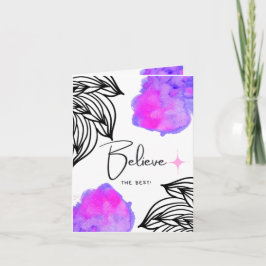 あいさ信じいカード、小4" x 5.6インチ折り畳み カード