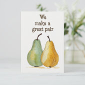 あいさ魅力的お洒落ん用の梨のイラストレーション カード (スタンド正面)