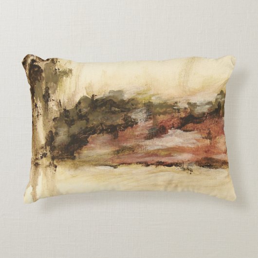 あいまいな抽象芸術ランドスケープ絵画アート アクセントクッション (正面)