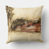 あいまいな抽象芸術ランドスケープ絵画アート クッション (裏面)