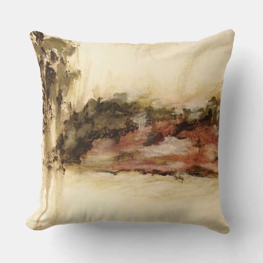 あいまいな抽象芸術ランドスケープ絵画アート クッション (正面)