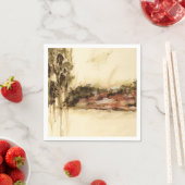 あいまいな抽象芸術ランドスケープ絵画アート スタンダードカクテルナプキン (インサイチュ)