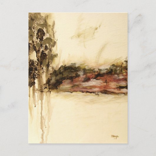 あいまいな抽象芸術ランドスケープ絵画アート ポストカード (正面)