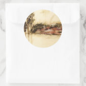 あいまいな抽象芸術ランドスケープ絵画アート ラウンドシール (バッグ)